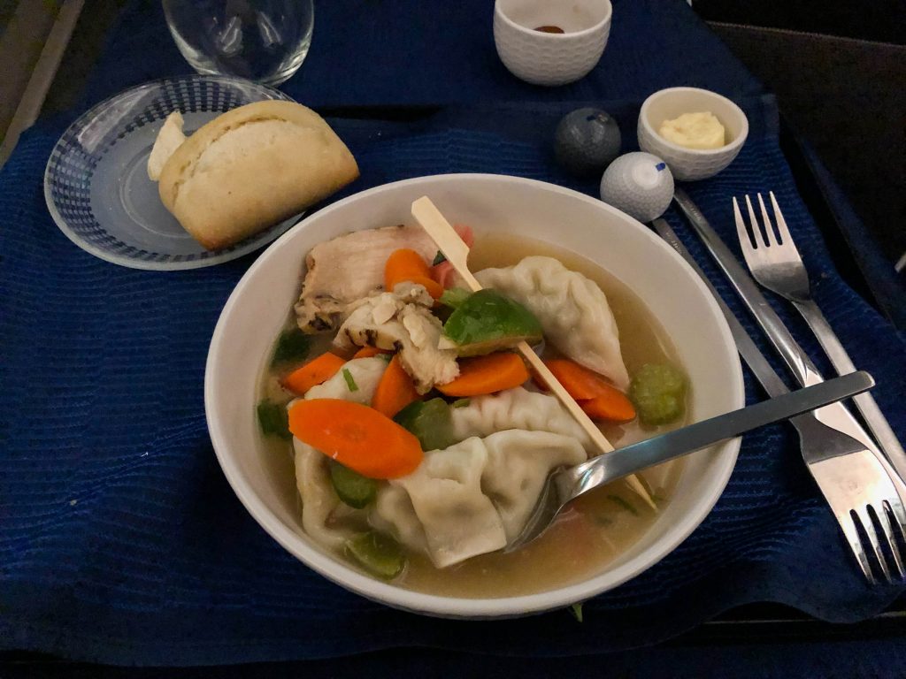 United Business Class Food Entree